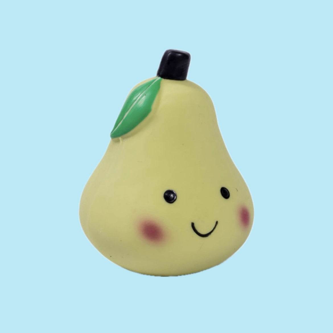 pear food face toy