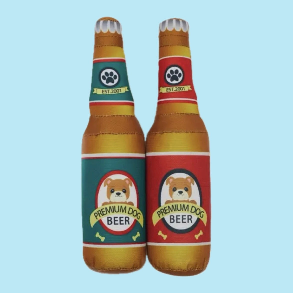 Dog beer plush toy