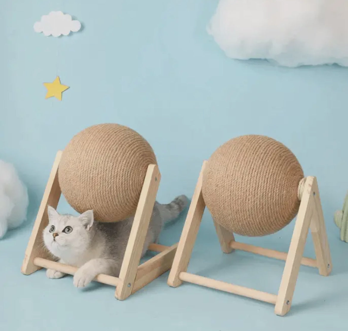 Cat scratching ball