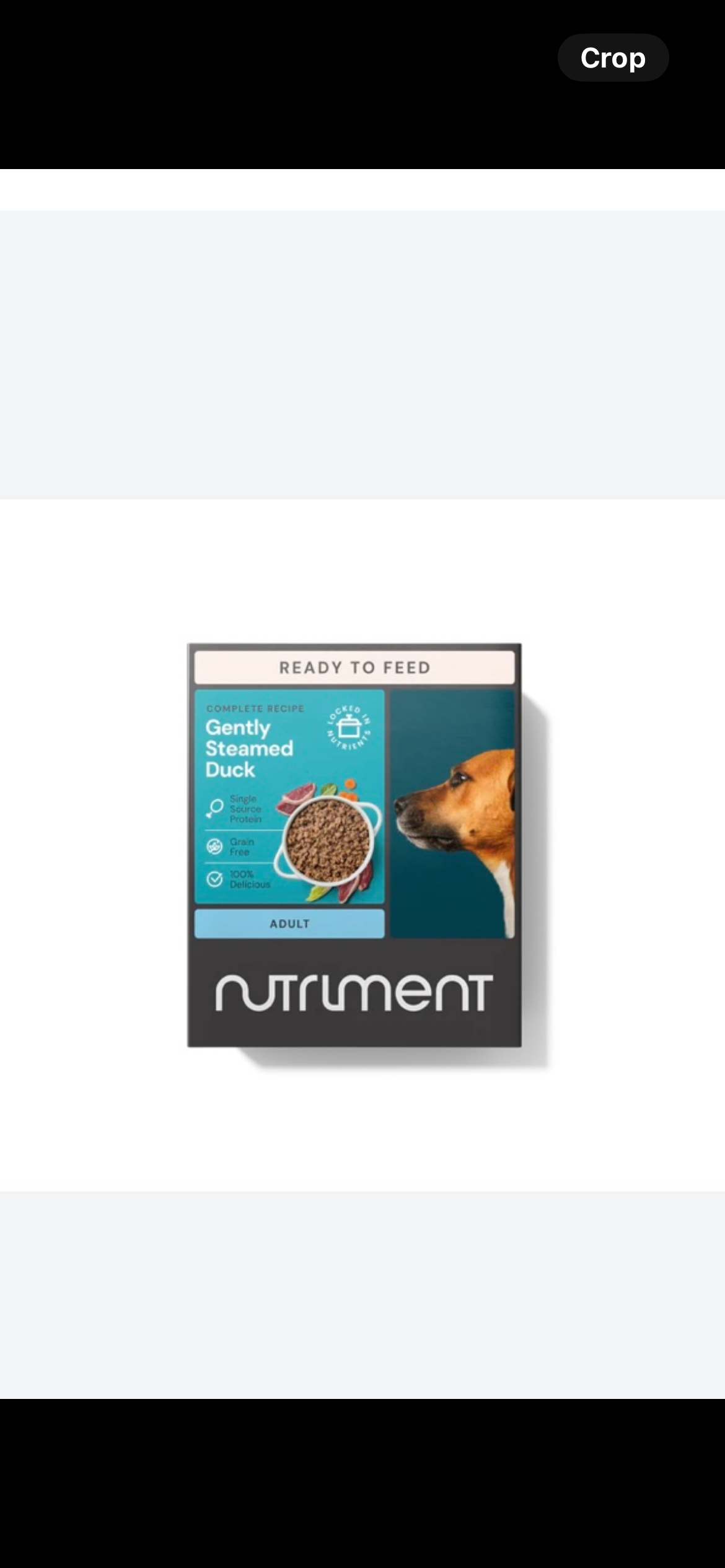 Nutriment gently steamed complete dog food