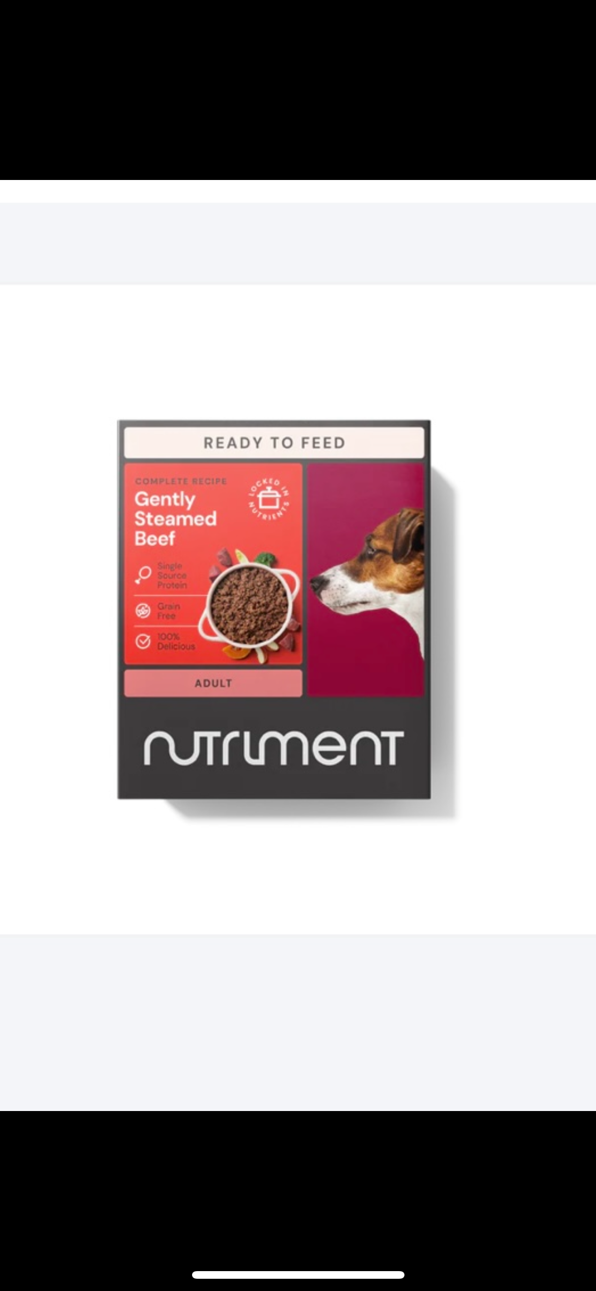 Nutriment gently steamed complete dog food