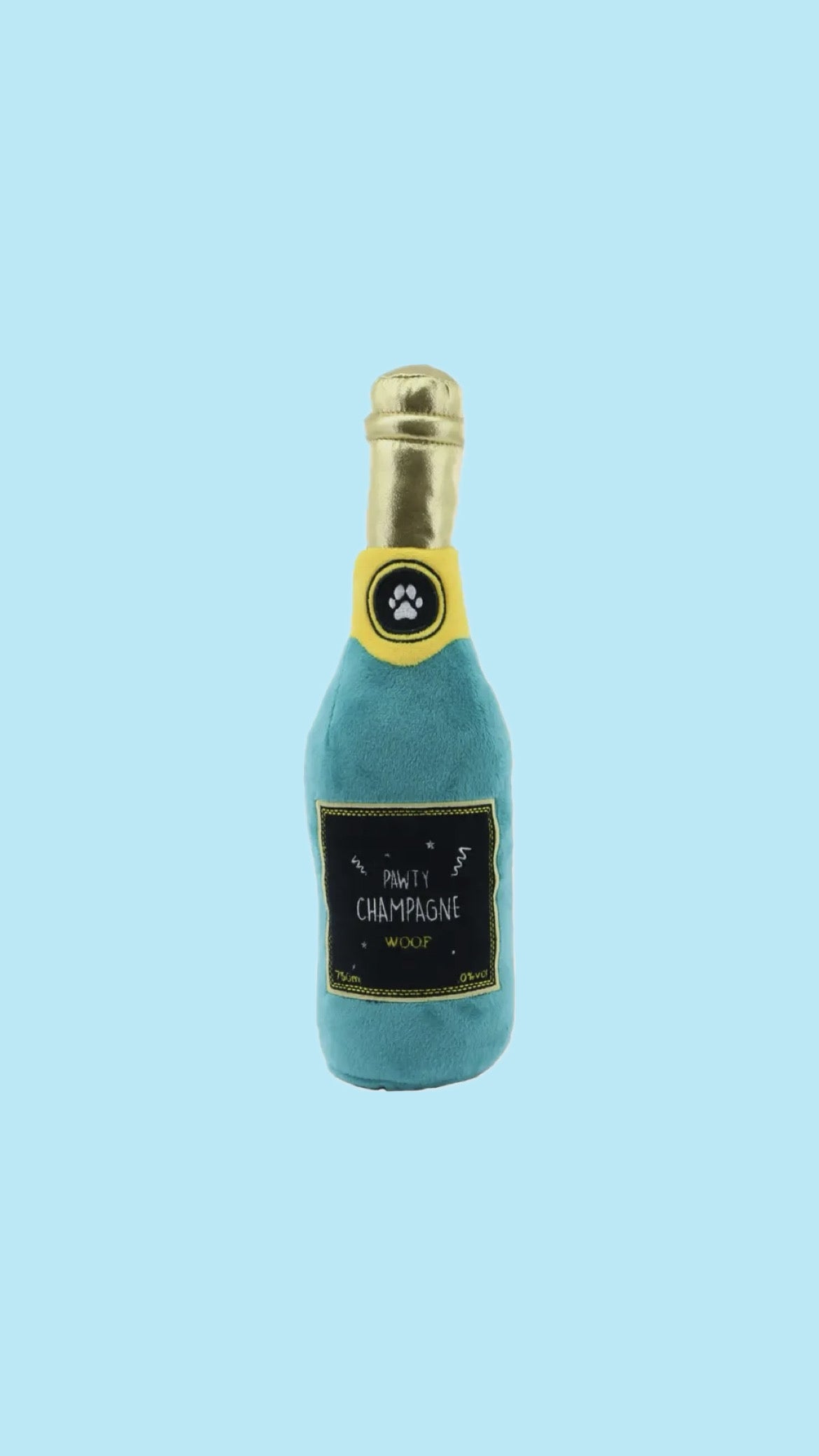Pawty time champagne toy