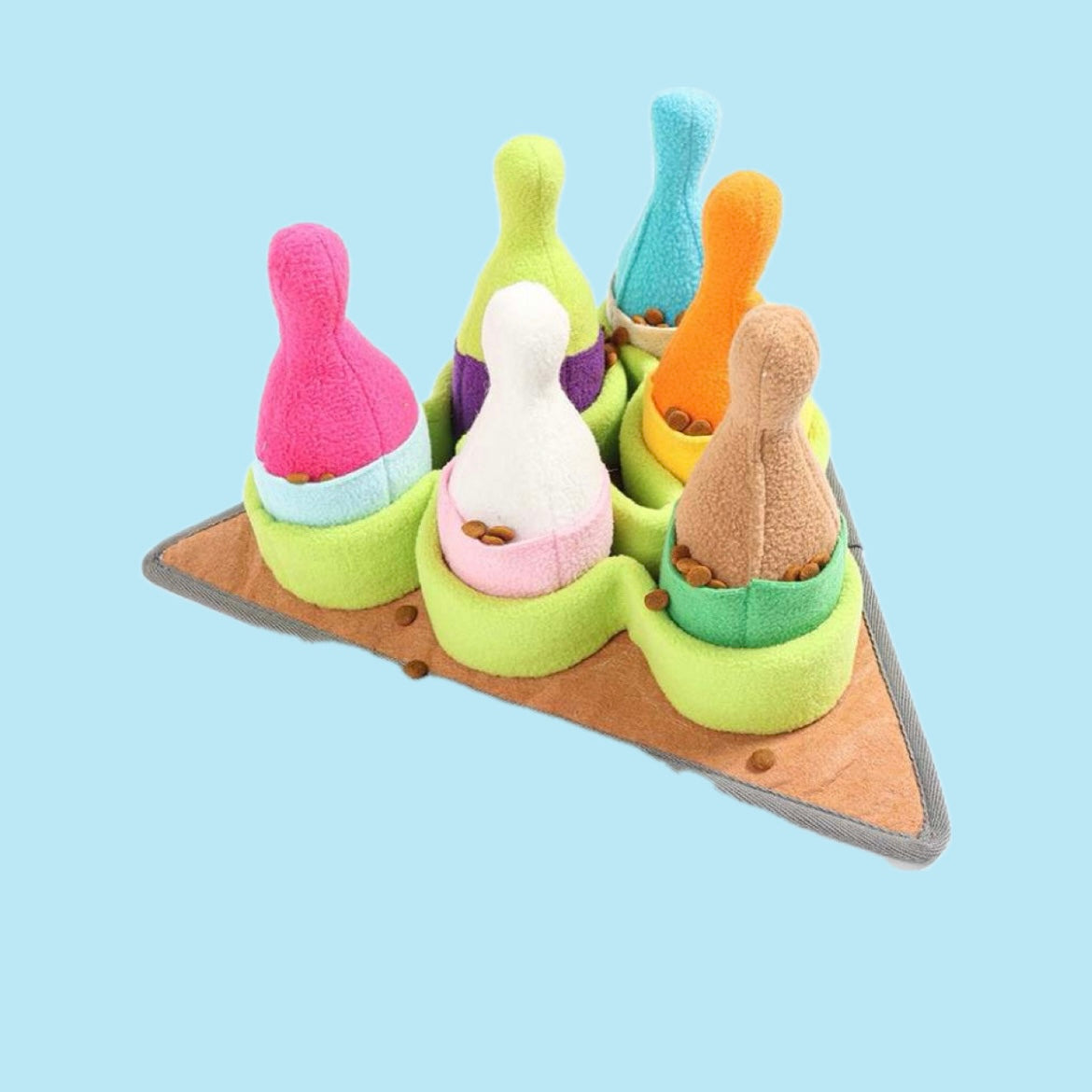 Bowling pin snuffle mat