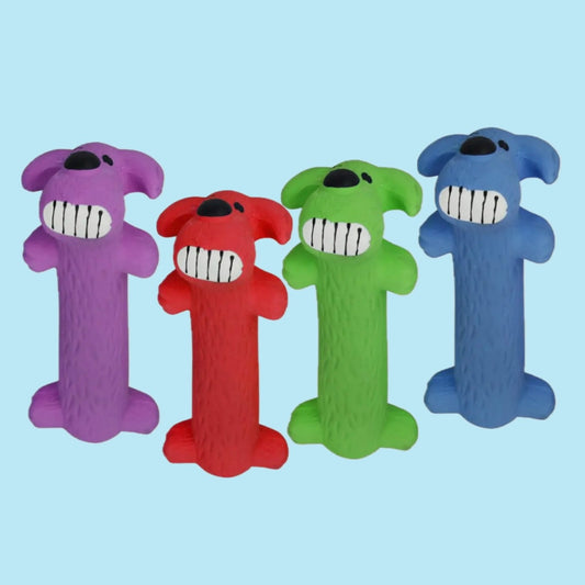 Loofa latex dog toy