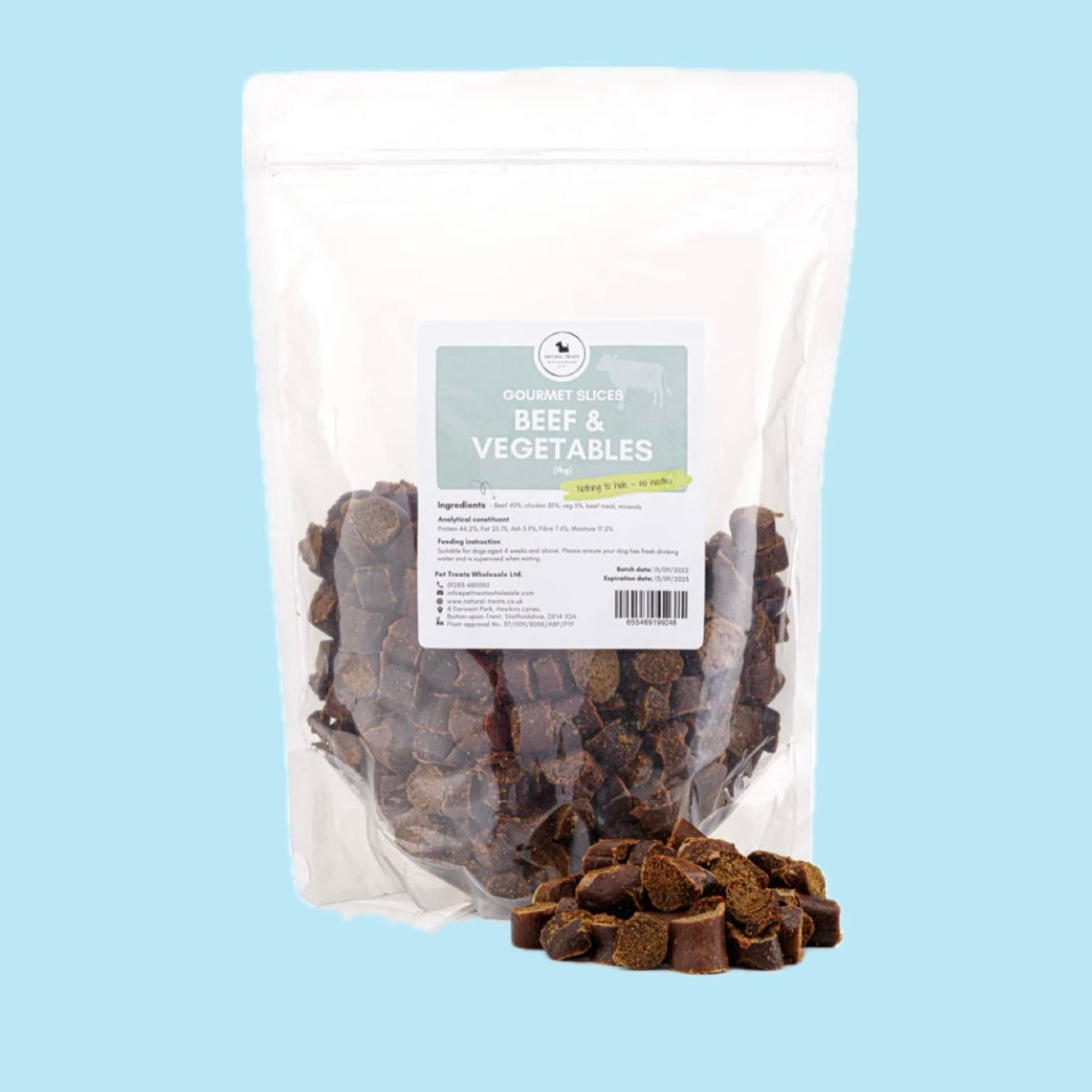 Beef and vegetable gourmet slices 50g