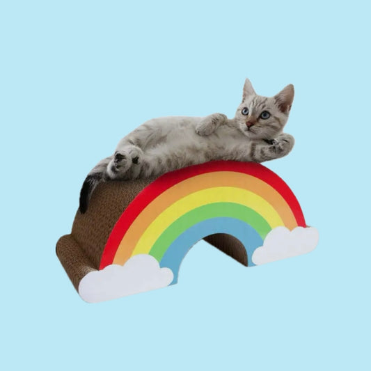 Rainbow cat scratcher