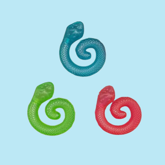 Coiled treat and cool snake