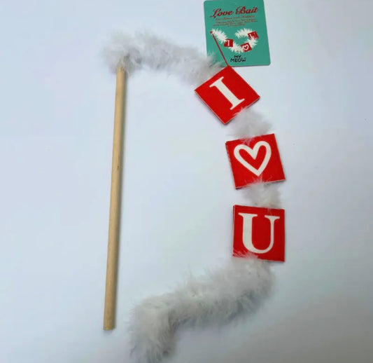 Love bait teaser with feathers and bell