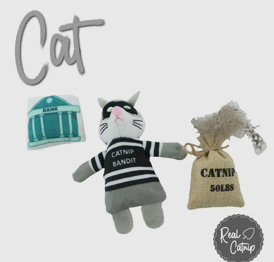 Catnip thief cat toy