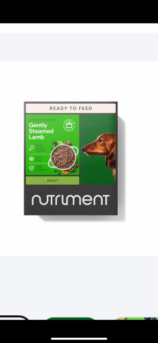 Nutriment gently steamed complete dog food